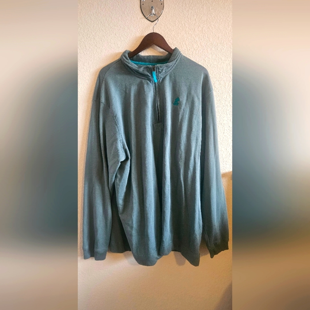 Disney Parks sage green quarter zip